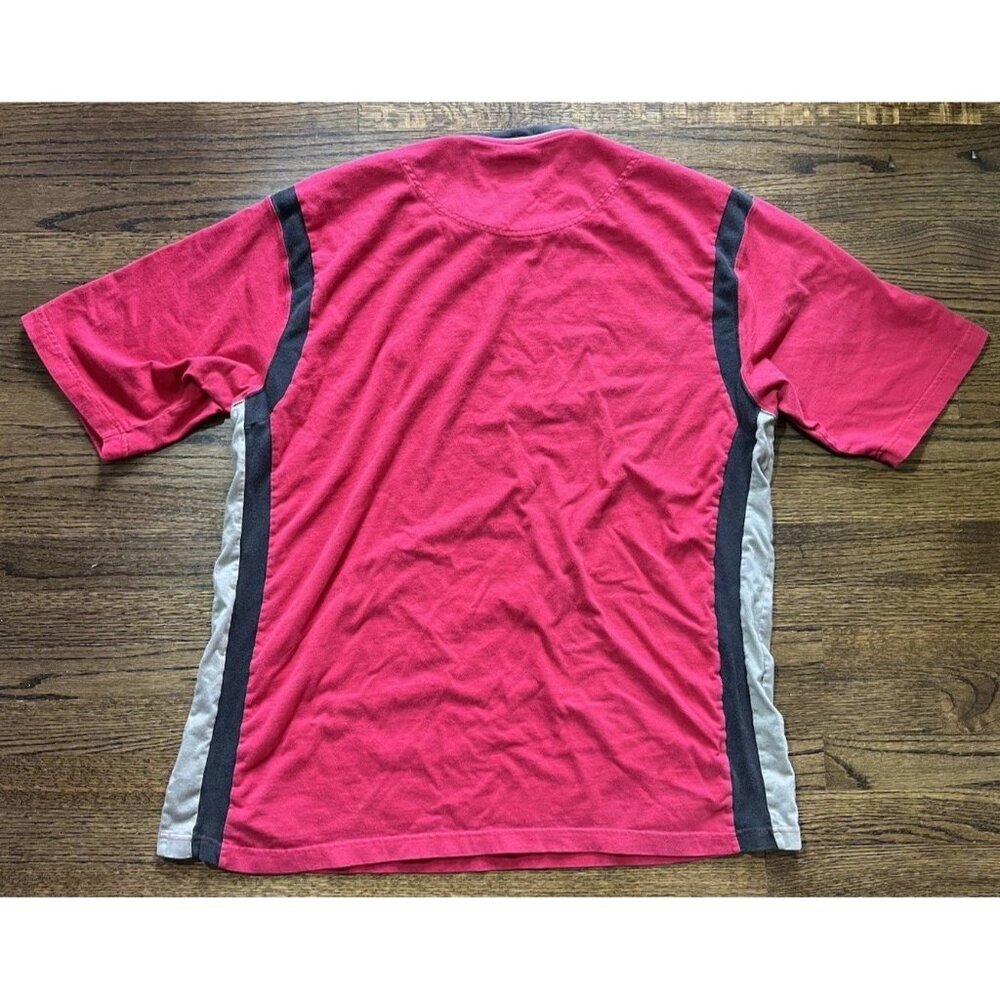 Vintage Nike 90s Red Cotton T-Shirt Men’s XXL Swoosh Logo Black Gray Trim Y2K - Picture 10 of 15